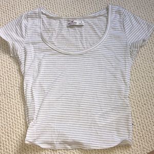 Hollister striped crop top / t-shirt